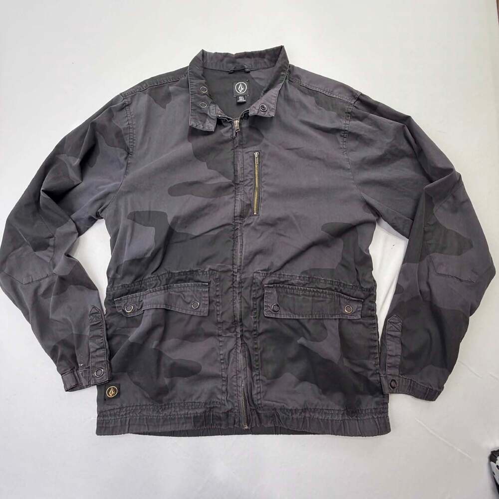 Volcom Men's Size Large Camo Utility Zip-Up Jacket